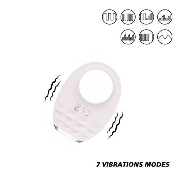 Вибрационное эрекционное кольцо Every Night Toys с подсветкой, белое sexstyle | Зображення 2