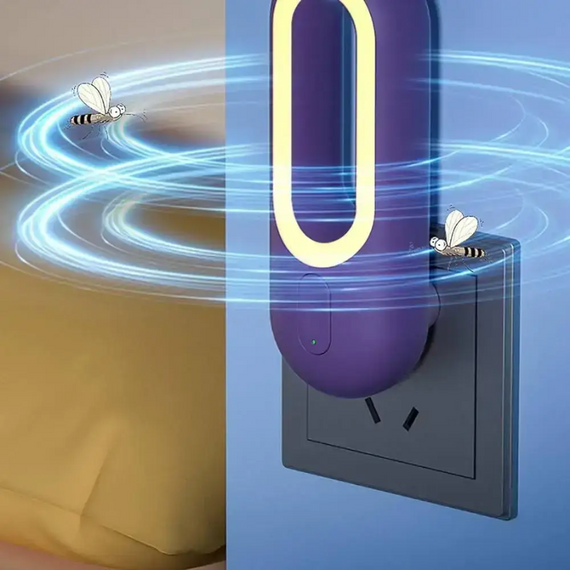 Лампа проти комарів, антимоскітна лампа нічник 2в1 від мережі, відлякувач комарів із функцією нічника | Зображення 1