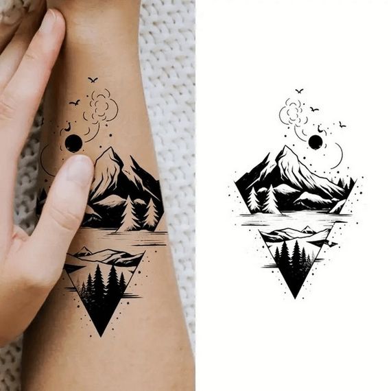 Набір дитячих тимчасових тату "Чорні міні №3" black-tattoo-mini-set-3-3, 30 штук по 9,5*5,5 см | Зображення 2