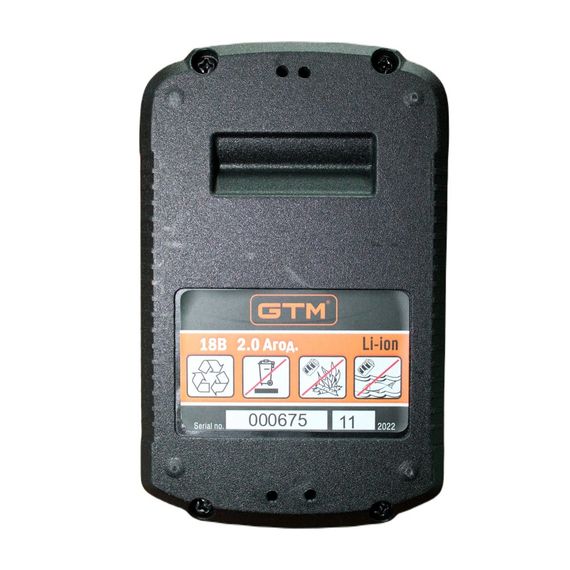 Аккумулятор для продукции GTM B18V/2Аh (18 В, 2 А⋅час) | Зображення 1