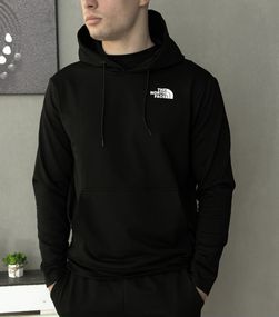 Демісезонний худі чорний TNF (двонитка) RD112