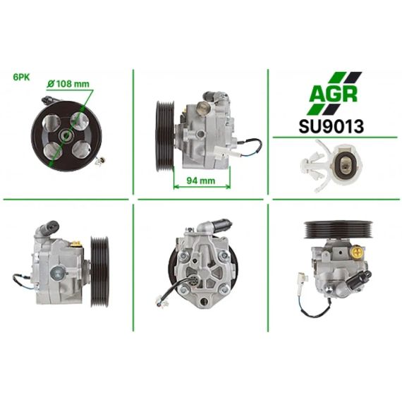 Насос ГУР новый MITSUBISHI LANCER IX (CS_A) 04-; SUBARU LEGACY 03-09, Outback, XV