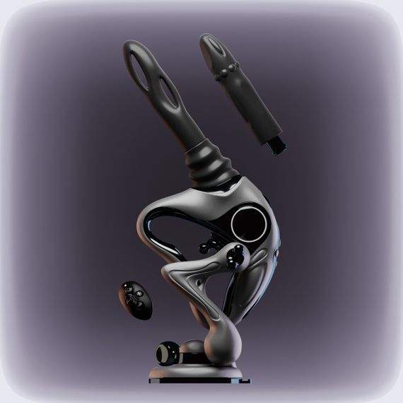 Секс-машина Upko Nexus Power Gray з фрикціями, вібрацією та обертальною стимуляцією, сіра sexstyle