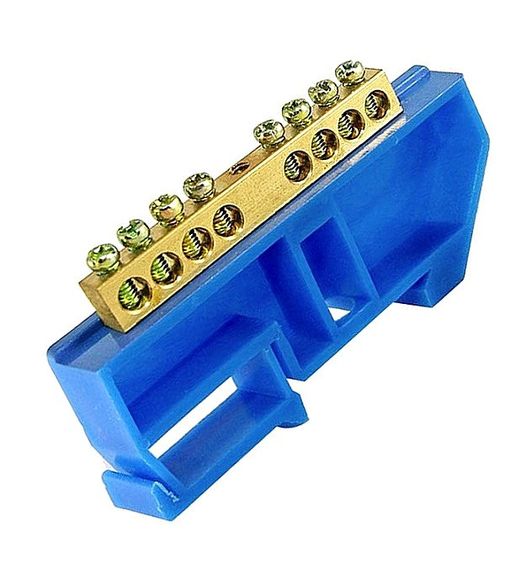 Шина изолированная «N» на DIN-рейку ШЛІ 8х12-8 синий Ny95500192