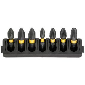 Набор бит DeWALT в касете для Tough Case,FlexTorq,L 25 мм, Рh1,Рh2 2 шт, Pz1,Pz2 2 шт, Pz3 (DT70809)