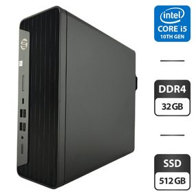 Комп'ютер HP ProDesk 600 G6 SFF / Intel Core i5-10400 (6 (12) ядер по 2.9 - 4.3 GHz) / 32 GB DDR4 / 512 GB SSD / Intel UHD Graphics 630 б/в