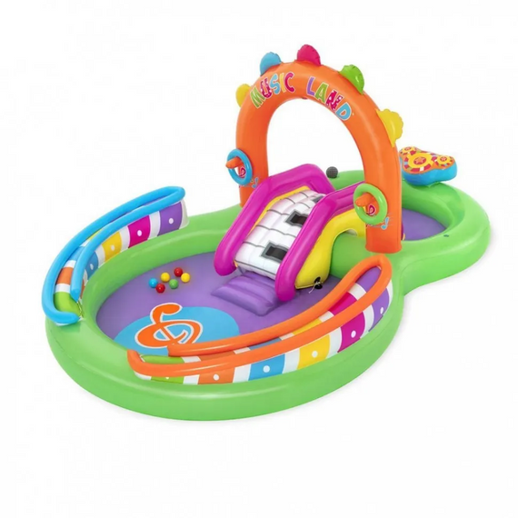 Дитячий надувний ігровий центр "Музика" BW 53117 з гіркою | Зображення 8