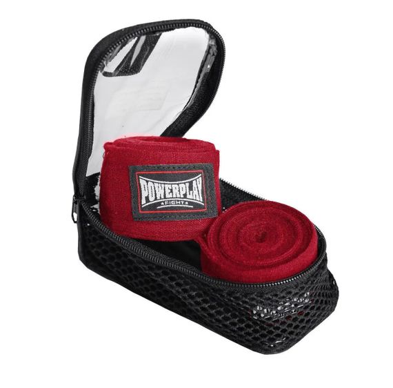 Бинти для боксу PowerPlay 3046 Червоні NYLON (4,5 м) | Зображення 5