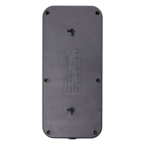 Мережевий фільтр подовжувач F06U на 6 розеток 4 USB 1 Type-C та кнопкою відключення 3 м Чорний HP-5-24 | Зображення 6