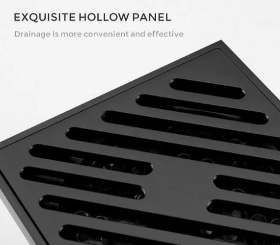 Душовий трап Gappo 100х100 мм, чорний G81050-6 | Зображення 2