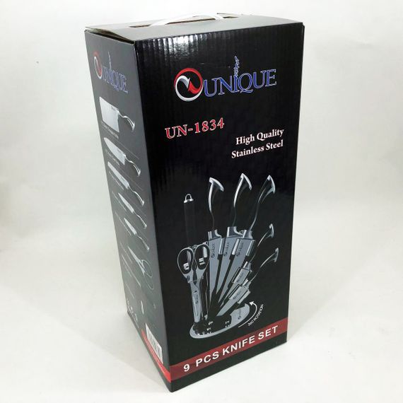 Поварской нож нержавеющая сталь UNIQUE UN-1834, Набор ножей для приготовления пищи, Набор ножей резаков JM-92 | Зображення 2