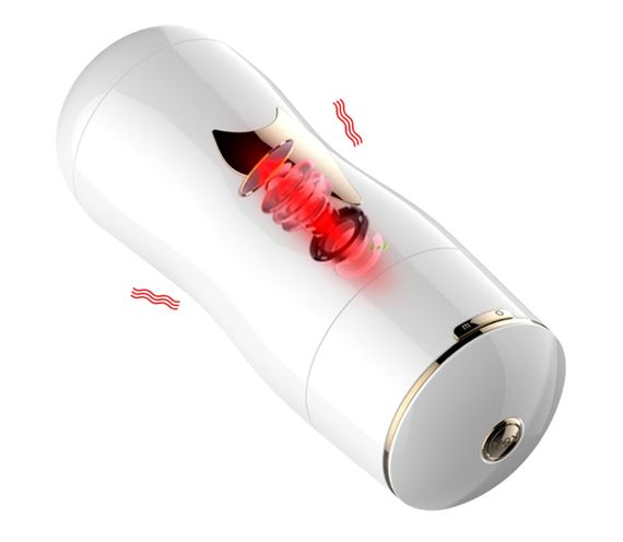 Мастурбатор із двома входами на присосці Boss Series: Vibrating Masturbation Cup White, BS6300055 Sex Aura | Зображення 2