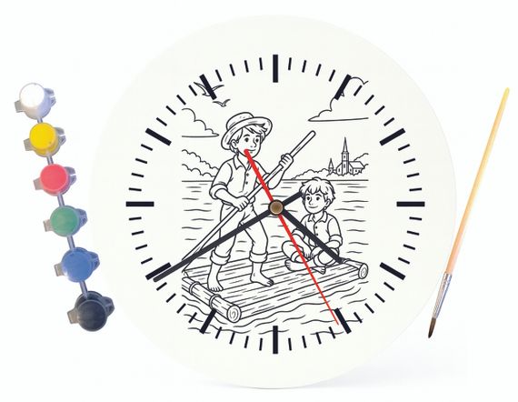 Детский набор для творчества часы-раскраска Приключения Тома Сойера (Марк Твен) 30 см (Г0023) | Зображення 3
