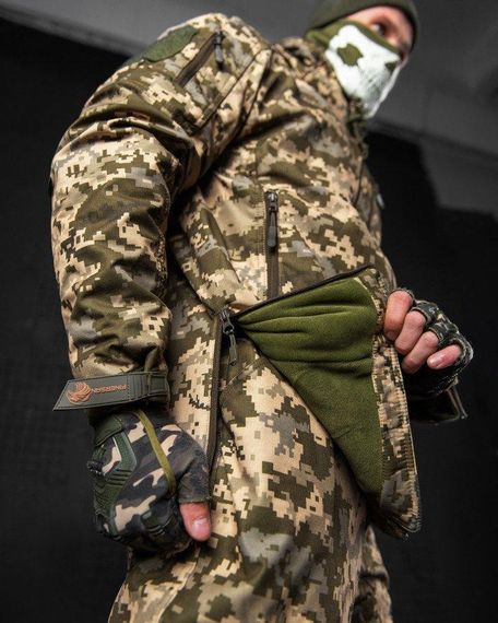 Зимовий тактичний костюм софтшел піксель jumper (подвійний фліс) | Зображення 4
