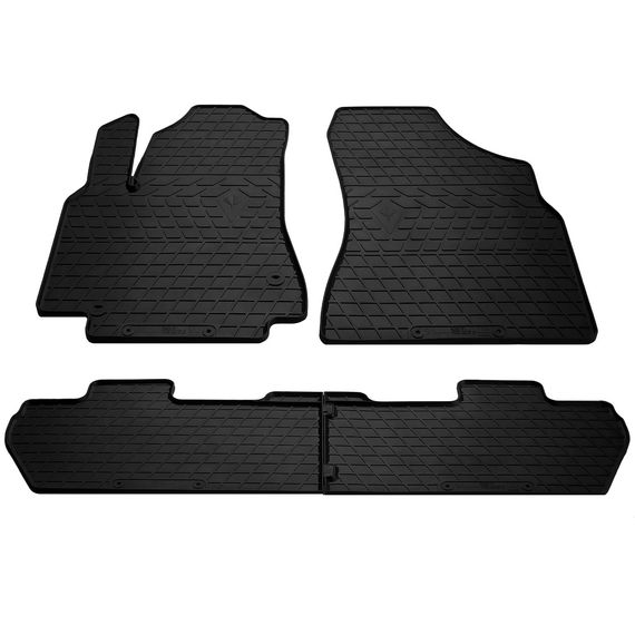 Гумові килимки (4 шт, Stingray Premium) 2 шт, Premium - без запаху гуми для Peugeot Partner Tepee 2008-2018рр | Зображення 1