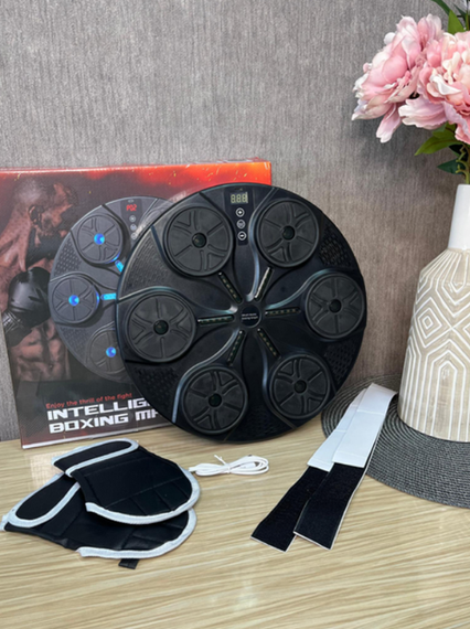 Тренажер для боксу музичний з підсвічуванням та Bluetooth чорний | Зображення 4
