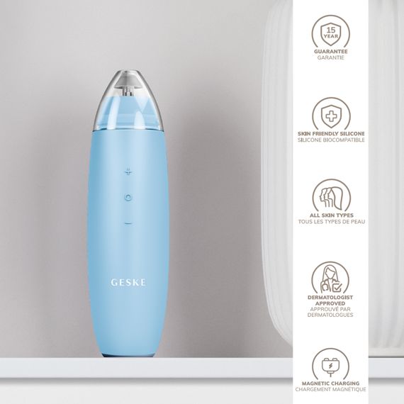 Микродермабразийное устройство для удаления черных точек GESKE MicroDermabrasion Blackhead Remover 7в1 starlight, Голубой | Зображення 2