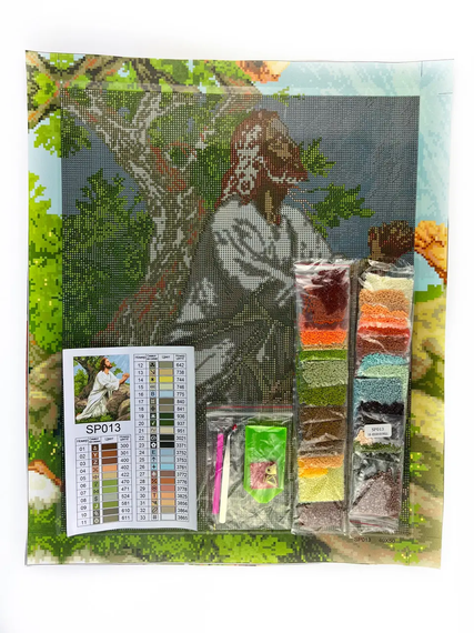 Алмазна мозаїка Ікона Молитва Ісуса 40х50 см ColorArt  SP013 | Зображення 1