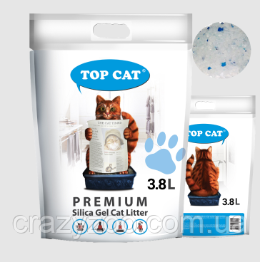 Наполнитель для кошачьего туалета Top Cat Premium силикагелевый 3.8 л 480095 | Зображення 2