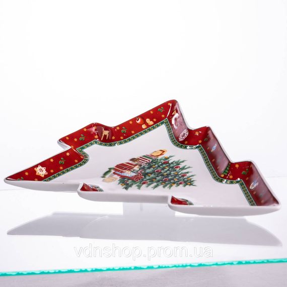 Сервірувальне новорічне блюдо для закусок Christmas 29×24×2 (см) порцеляна HP-SDHK-17 | Зображення 4