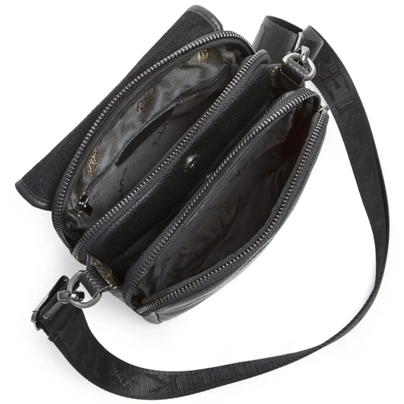 Чоловіча шкіряна чорна сумка через плече Tiding Bag M1254A | Зображення 5