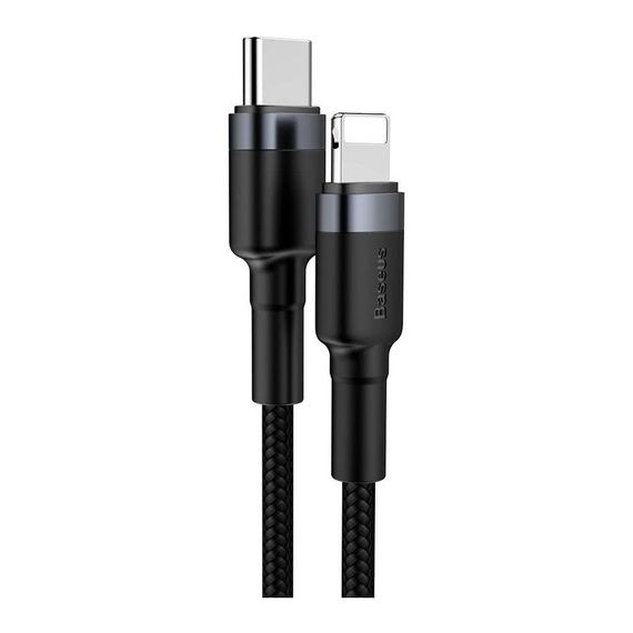 Дата кабель USB-C to Lightning 1.0m 18W 2.1A Cafule Black-Grey Baseus (CATLKLF-G1) | Зображення 2