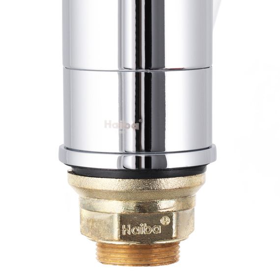 Змішувач для умивальника Haiba Magic 555 (15 см) з червоною ручкою (HB0673) | Зображення 1