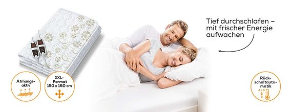 Електропростирадло Beurer , 150 х 160 см, 60+60Вт, фліс, білий (UB_68) | Зображення 8