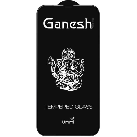 Захисне скло Ummi Ganesh (Full Cover) для Apple iPhone 17 Pro / 18 Pro (6.3") Чорний | Зображення 1