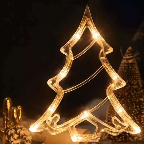 Гирлянда штора светодиодная GarlandoPro звезда и елка 120LED 3х0,9 м 8 режимов Желтый 1733072Y | Зображення 1