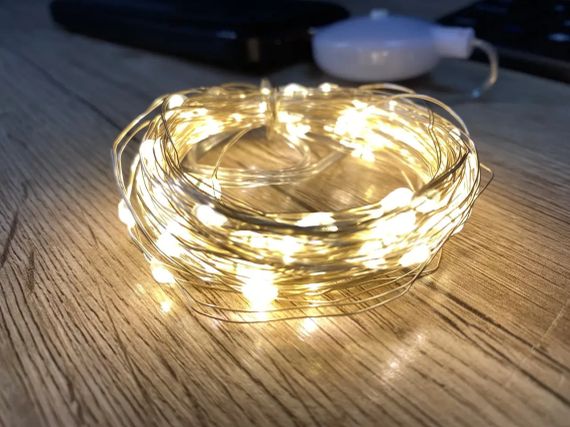 Гирлянда проволока музыкальная USB теплый белый 10м SF-3 | Зображення 4