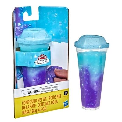 Набор для творчества Hasbro Play-Doh 1 Баночка слайма CRYSTAL CRUNCH ICY BLUE PURPLE (F5163)