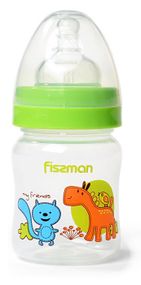 Пляшка дитяча для годування Fissman Babies "Мої друзяшки" 120мл з широкою шийкою