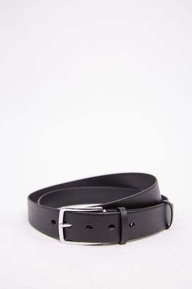 Чоловічий ремінь із шкірзаму чорного кольору 196R35H1W2-1