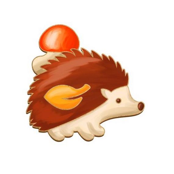 Заготовка броши для раскрашивания "Ежик" FDZB-094 | Зображення 1