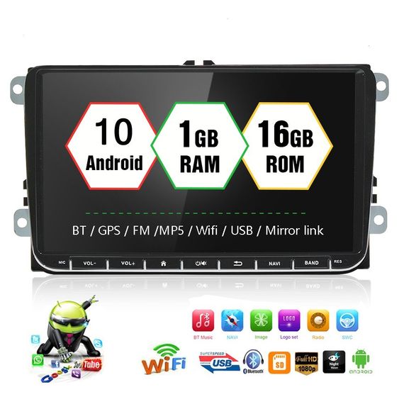 Штатна магнітола Volkswagen 9 UNIVERSAL Android 12 4+32GB з картплей та кольоровими кнопками XPRO 12 чорний (42425-K9021-32GB_6083) | Зображення 4