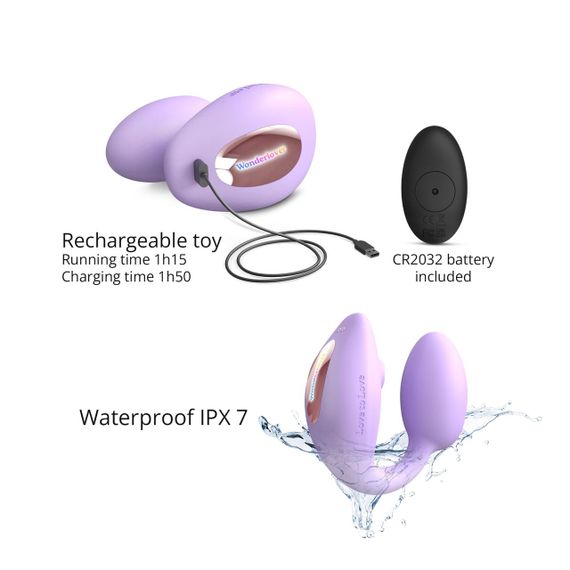 Віброяйце з вакуумною кліторальною стимуляцією Love To Love Wonderlover VIVA MAUVE Sex Aura | Зображення 3