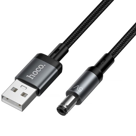 Кабель питания для роутера/модема Hoco X129 Advantage USB-DC 5V (1m) Black | Зображення 2