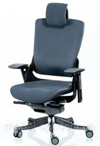 Кресло офисное Wau2 Slategrey Fabric серое с регулировкой качания и регулировкой подлокотников