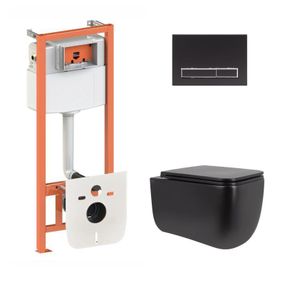 Готове рішення Qtap для ванної кімнати: підвісний унітаз Gemini Ultra Quiet + комплект інсталяції Nest 4 в 1 (лінійна клавіша