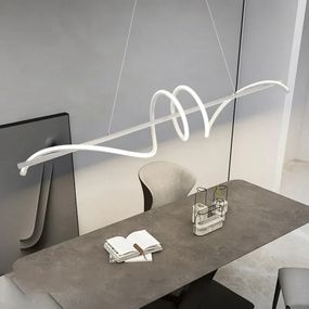 Люстра світлодіодна підвісна LED світильник для квартири на стелю лед 27363 Білий 30-110х20х100 см.