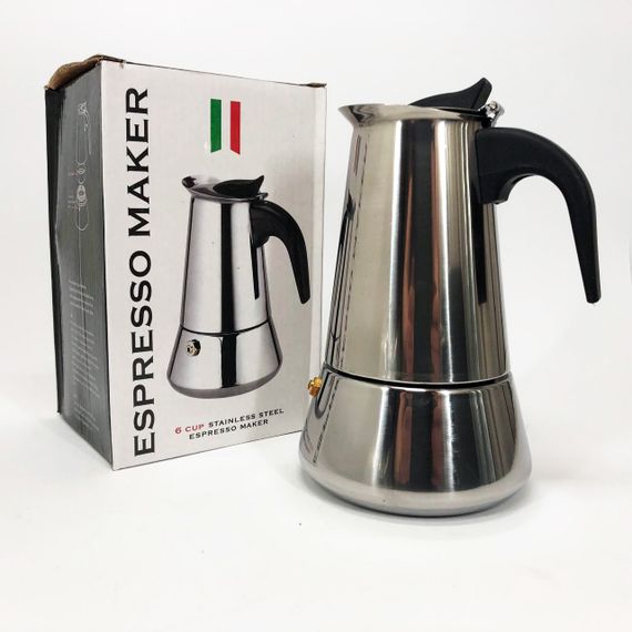 Кавоварка гейзерна Unique UN-1902 на 6 чашок 270 мл, Гейзерна кавоварка для електроплити | Зображення 4