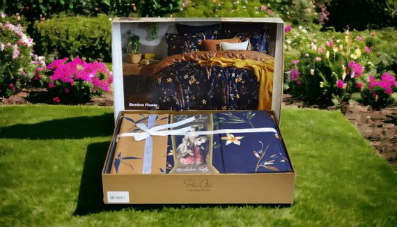 Постельное белье Prima Casa Exclusive Satin 200×220 см Bamboo Flower | Зображення 1