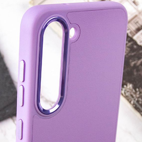 Шкіряний чохол Bonbon Leather Metal Style для Samsung Galaxy S23 Бузковий / Dasheen | Зображення 4