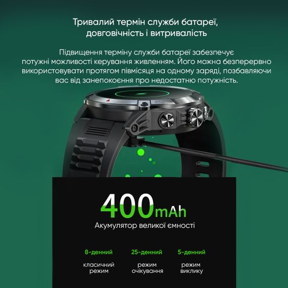 Розумний годинник Modfit Expedition Compass Black | Зображення 7
