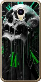 Чехол на Meizu M5 Череп-часы "4100u-420-17620"