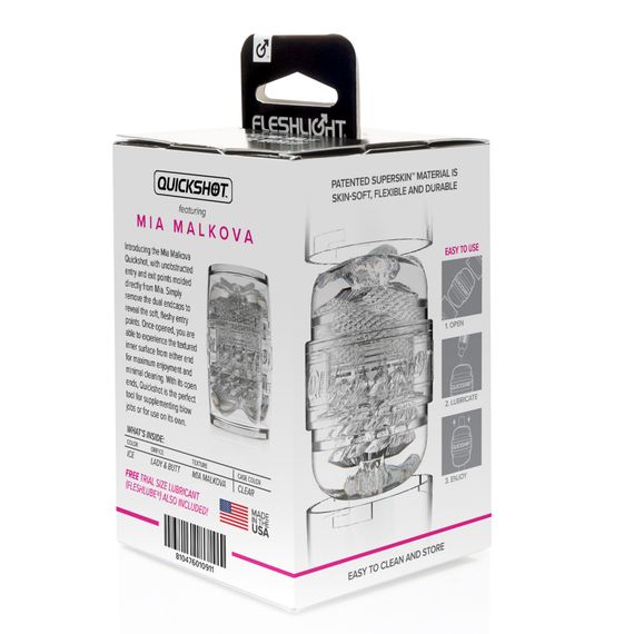 Мастурбатор Fleshlight Quickshot Mia Malkova, зі зліпком попки та вагіни, компактний, для пар та мін | Зображення 7