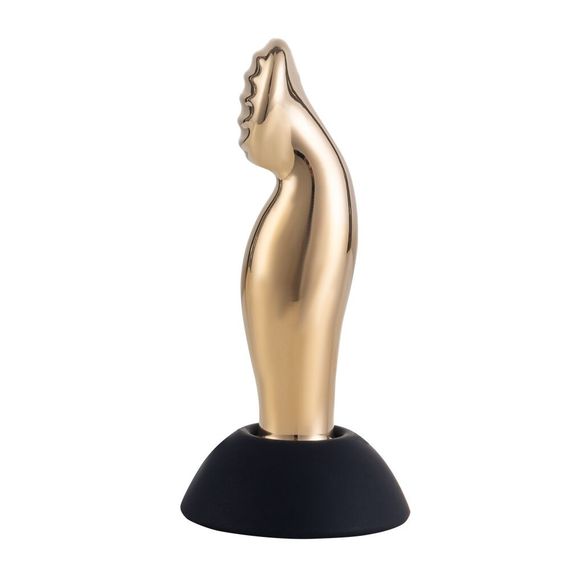 Вібромасажер простати LOCKINK SEVANDA Eros, золотистий, 10 режимів, пульт ДК, знімна присоска | Зображення 2