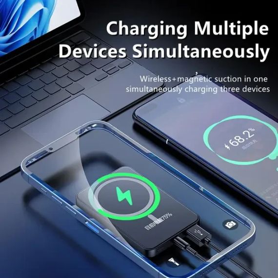 Power bank бездротовий XIYT Y211 / швидке заряджання / Magsafe / Magnetic / 22.5 W + 15 W / 10000 mAh | Зображення 3