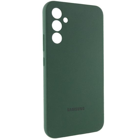 Чохол Silicone Cover Lakshmi Full Camera (AAA) with Logo для Samsung Galaxy A35 Зелений / Cyprus Green | Зображення 1